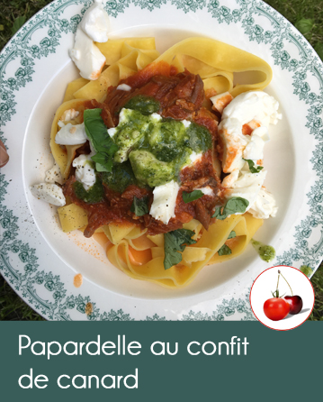 Papardelle au confit de canard