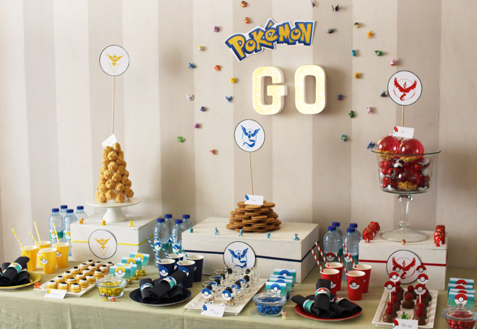 Une décoration d'anniversaire Pokémon Go