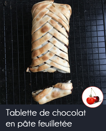 Tablette de chocolat en pâte feuilletée