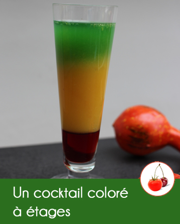 Un cocktail coloré à étages