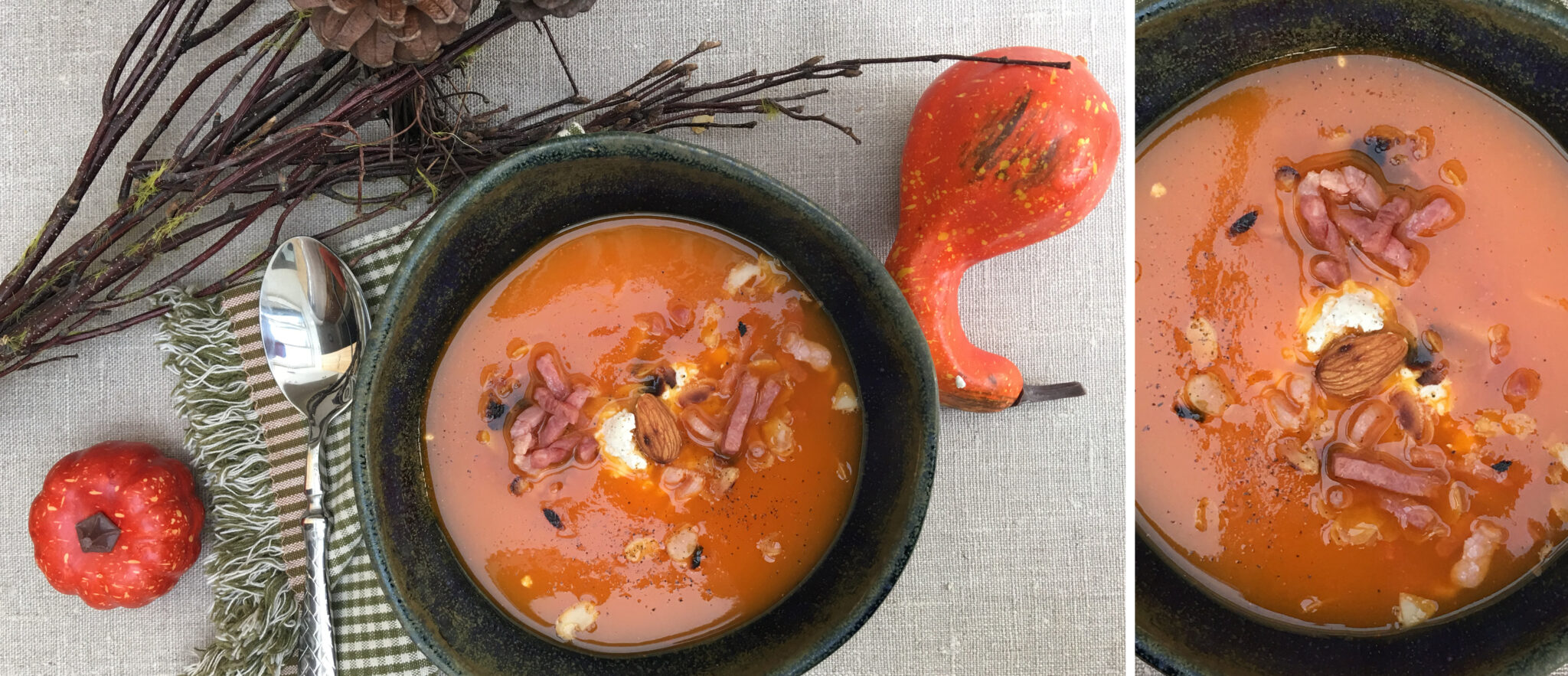 Velouté de poivron rouge et butternut