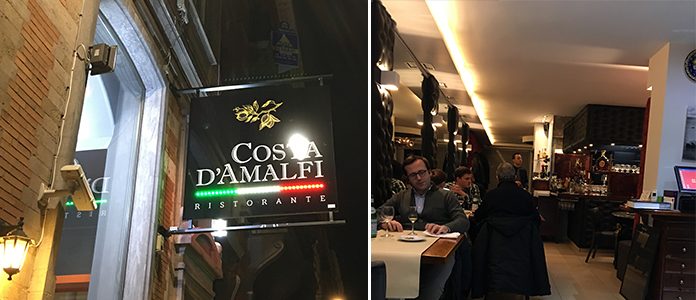 Costa d Amalfi | Restaurant italien dans le quartier européen à Bruxelles