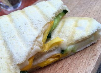 Croque au fromage Gruyère AOP et courgettes