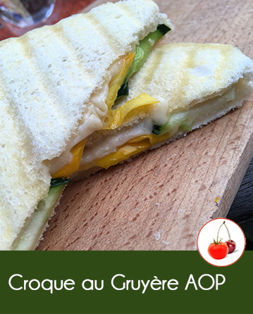 Croque au fromage Gruyère AOP et courgettes