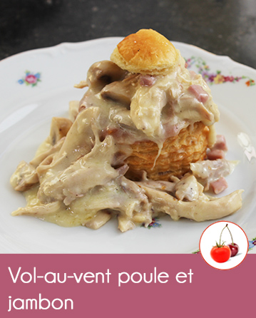 Vol-au-vent poule et jambon