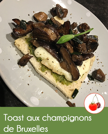 Toast aux champignons de Bruxelles