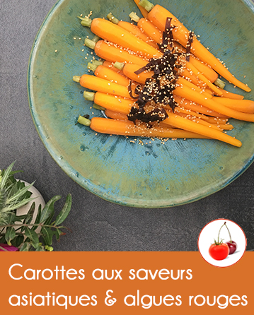 Carottes aux saveurs asiatiques et algues rouges dulse | Une recette végétarienne