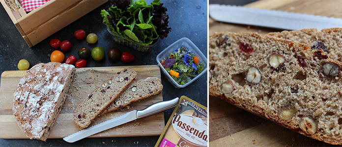 Tartine au Pain de seigle noisettes et airelles