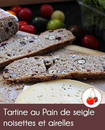 Tartine au Pain de seigle noisettes et airelles