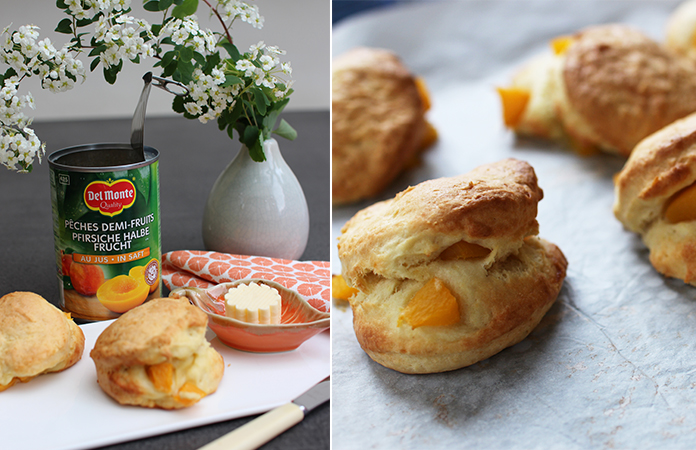 scones aux pêches