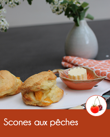 Scones aux pêches