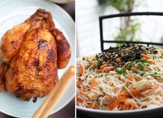 Vermicelles façon asiatique | Que faire avec les restes d'un poulet rôti ?