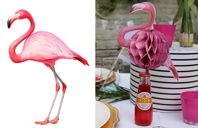 Flamingo Party | Une décoration de table imprimable gratuitement en collaboration avec Crodino