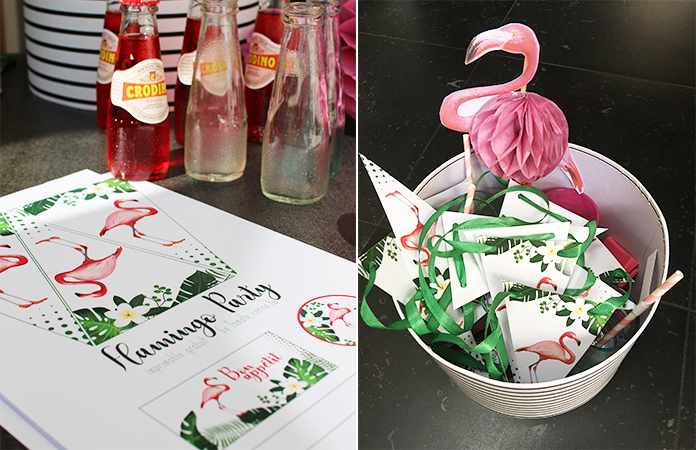 Flamingo Party | Une décoration de table imprimable gratuitement en collaboration avec Crodino
