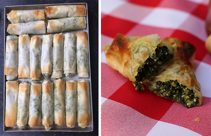 Petits feuilletés aux épinards