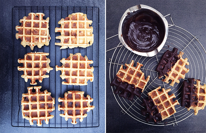 Gaufres au spéculoos et chocolat