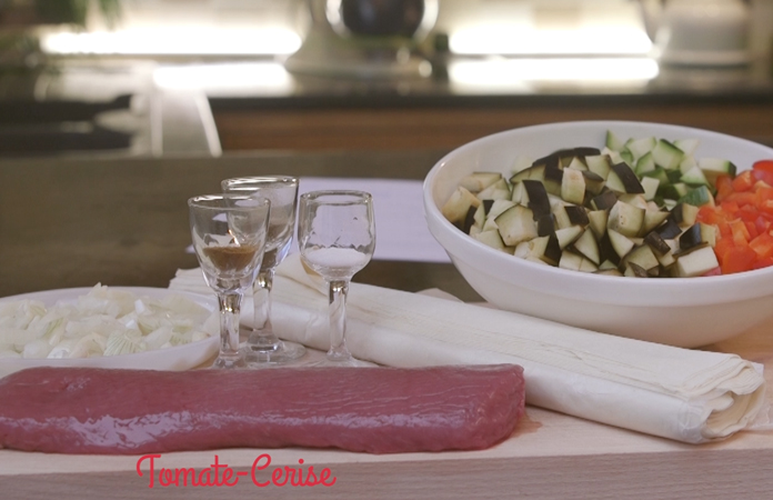 Samossa à l’agneau et aux légumes façon ratatouille