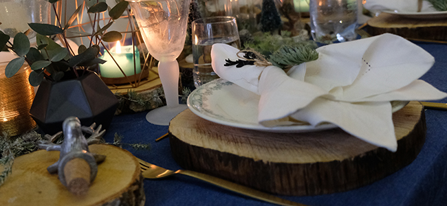 Une décoration de table autour du Cerf 