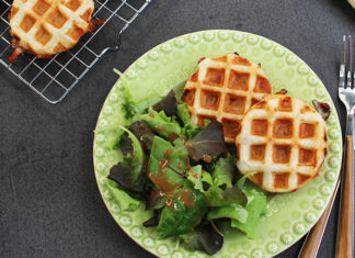 Gaufres feuilletées jambon fromage