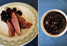Magret de canard aux cerises griottes