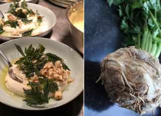 Purée de céleri rave au parmesan et crumble de noisettes | Une recette végétarienne
