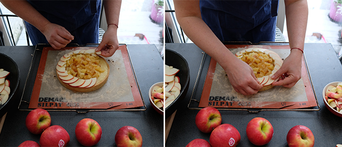 Tarte aux pommes comme une fleur