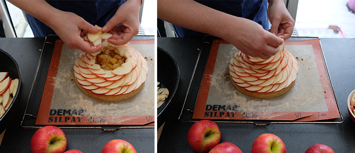 Tarte aux pommes comme une fleur