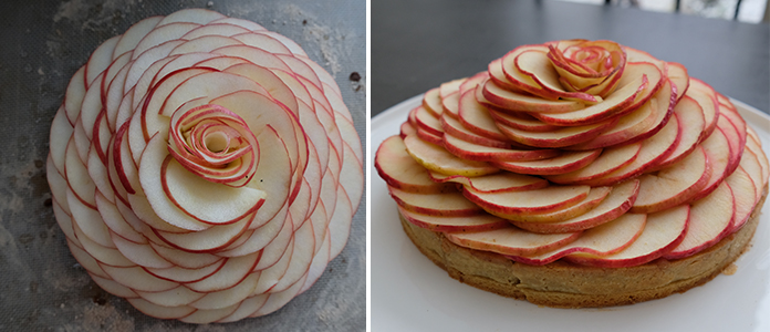 Tarte aux pommes comme une fleur