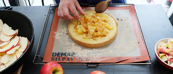 Tarte aux pommes comme une fleur