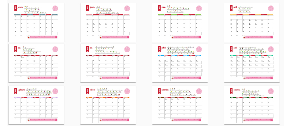 Mois par mois un calendrier agenda + un zoom sur les fruits et légumes à consommer en Belgique