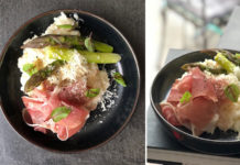 Risotto au Jambon de Parme et asperges vertes