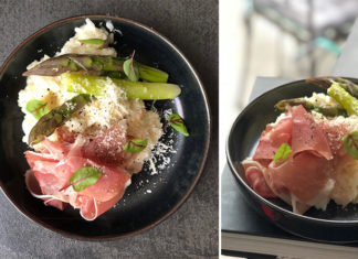 Risotto au Jambon de Parme et asperges vertes