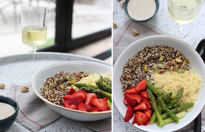 Salade de quinoa, fraises et asperges | Une recette végétarienne