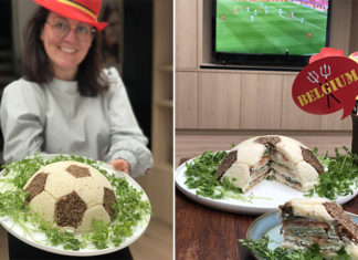 Sandwich cake ballon de foot