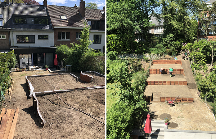 Aménager un jardin de ville en pente 