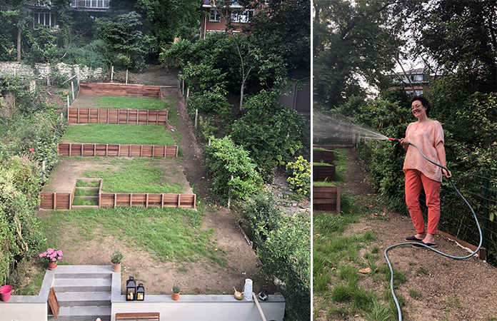 Aménager un jardin de ville en pente