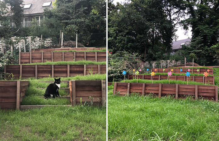 Aménager un jardin de ville en pente 