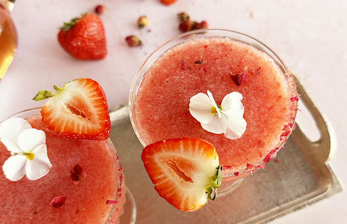 Frozen rosé aux fraises