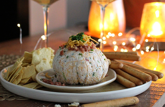 Boule de fromage frais au cheddar