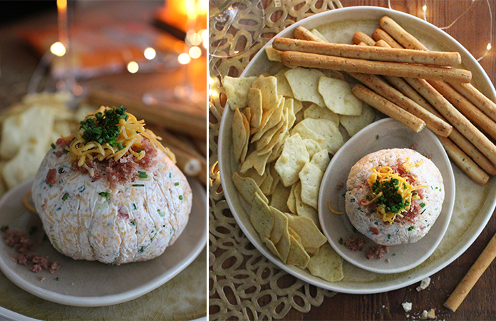 Boule de fromage frais au cheddar