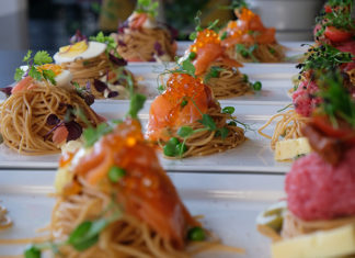 Nid de pâtes façons Smørrebrød
