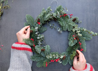 2 couronnes de Noël en sapin