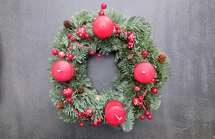 2 couronnes de Noël en sapin