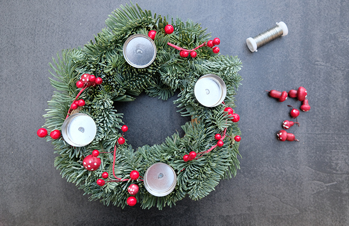 2 couronnes de Noël en sapin