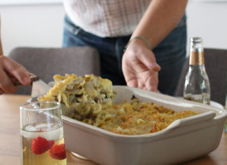 Coquillettes aux lardons et aux chicons