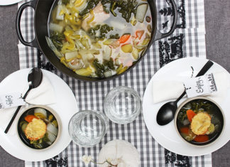 Soupe de légumes vitaminée et son toast gratiné à l’Appenzeller