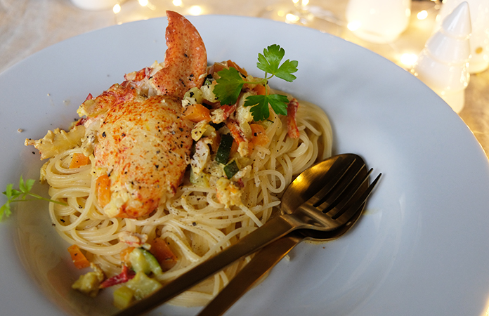 Spaghettis au homard 