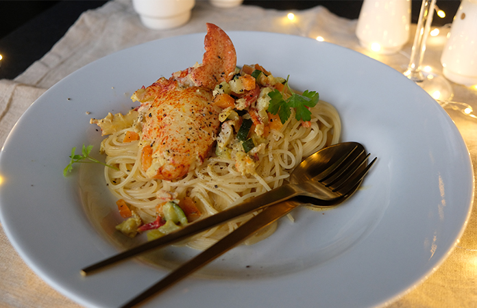 Spaghettis au homard