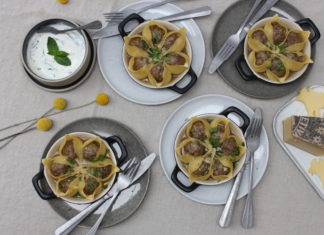 Conchiglioni aux boulettes d’Etivaz