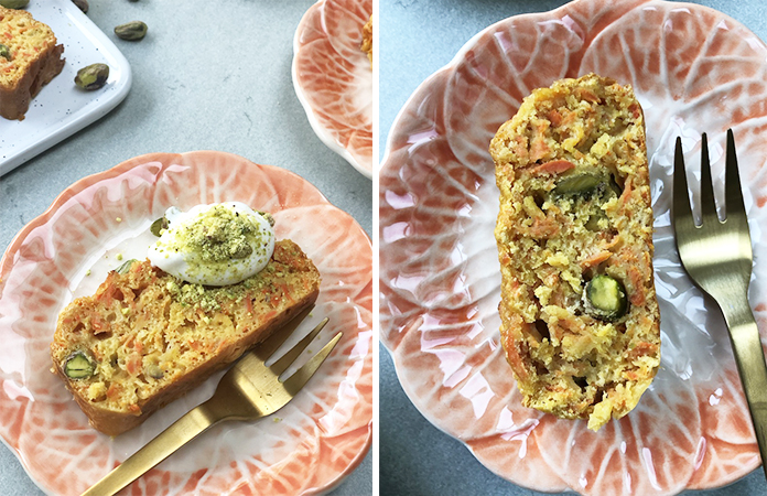 Carotte cake à la pistache | Une recette sans beurre